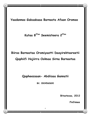 Afaan Oromoo Yaadannoo Gabaabaa Kutaa 8.pdf